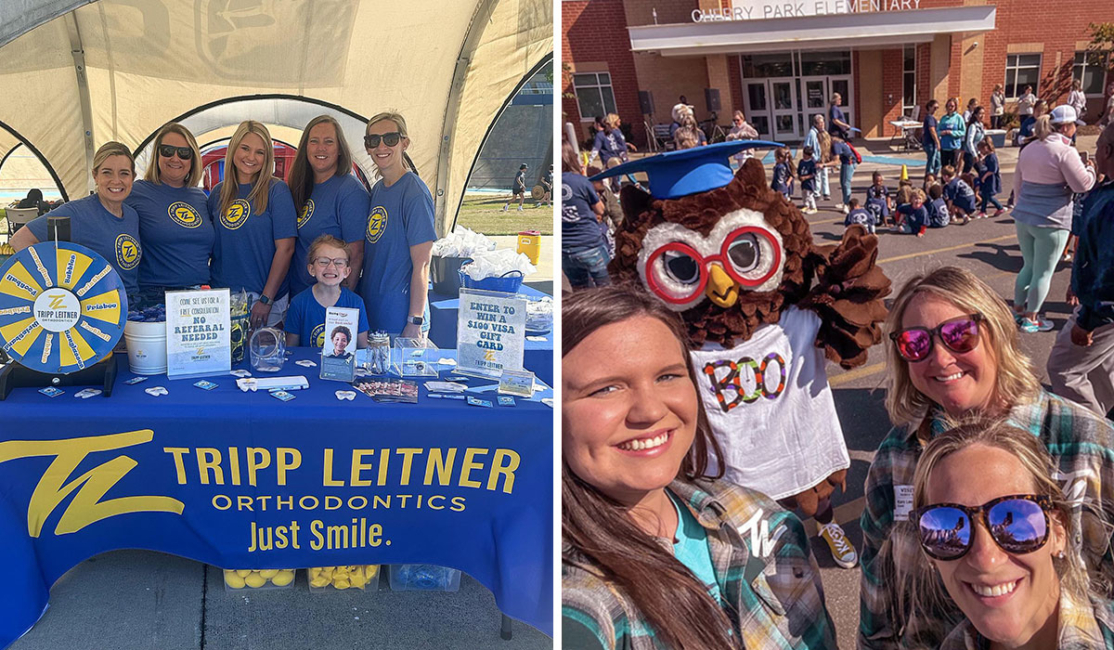 Images of Tripp Leitner Orthodontics Team at a community event in Rock Hill, SC